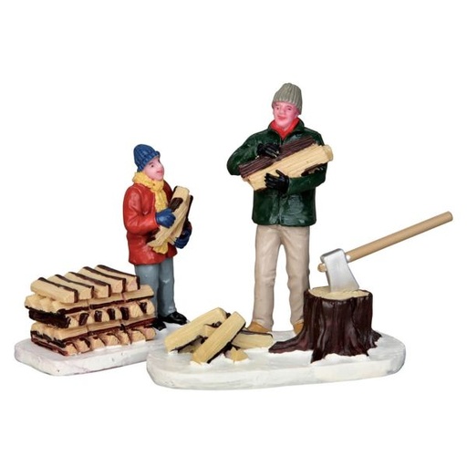 [52323-A2571] STACKING FIREWOOD , SET OF 2