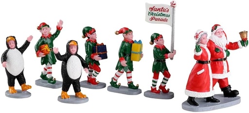 [23592] SANTAS ELF PARADE, SET OF 7