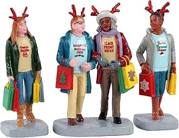[12026-A2664] GIRLS CHRISTMAS SHOPPING TRIP SET OF 3