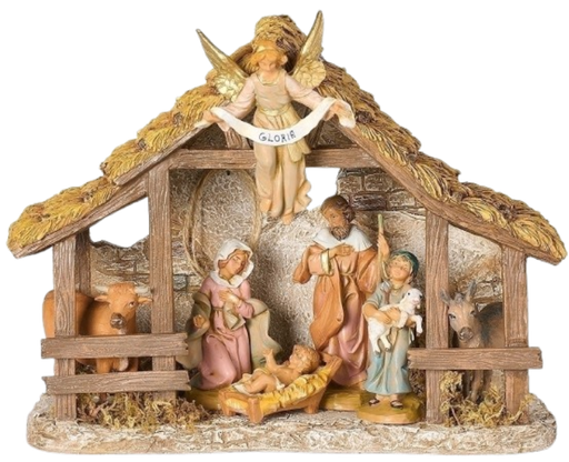 [54437] 5" SCALE 5 FIGURE NATIVITY WITH. FONTANINI 