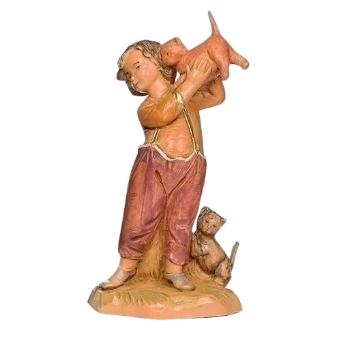 [59812] 5" SCALE SETH, BOY WITH CATS. FONTANINI 
