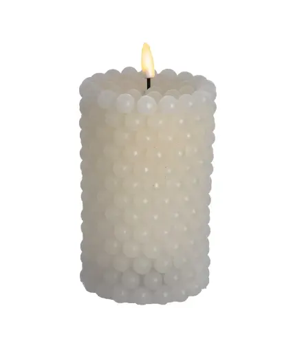 [JEL1010] 7"LED BUBBLE CANDLE W/ FLICKER FLAME. USES 2 "AA" 