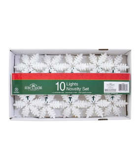 [UL0894] UL 10/L WHITE SNOWFLAKE PARTY MINIATURE LIGHT 